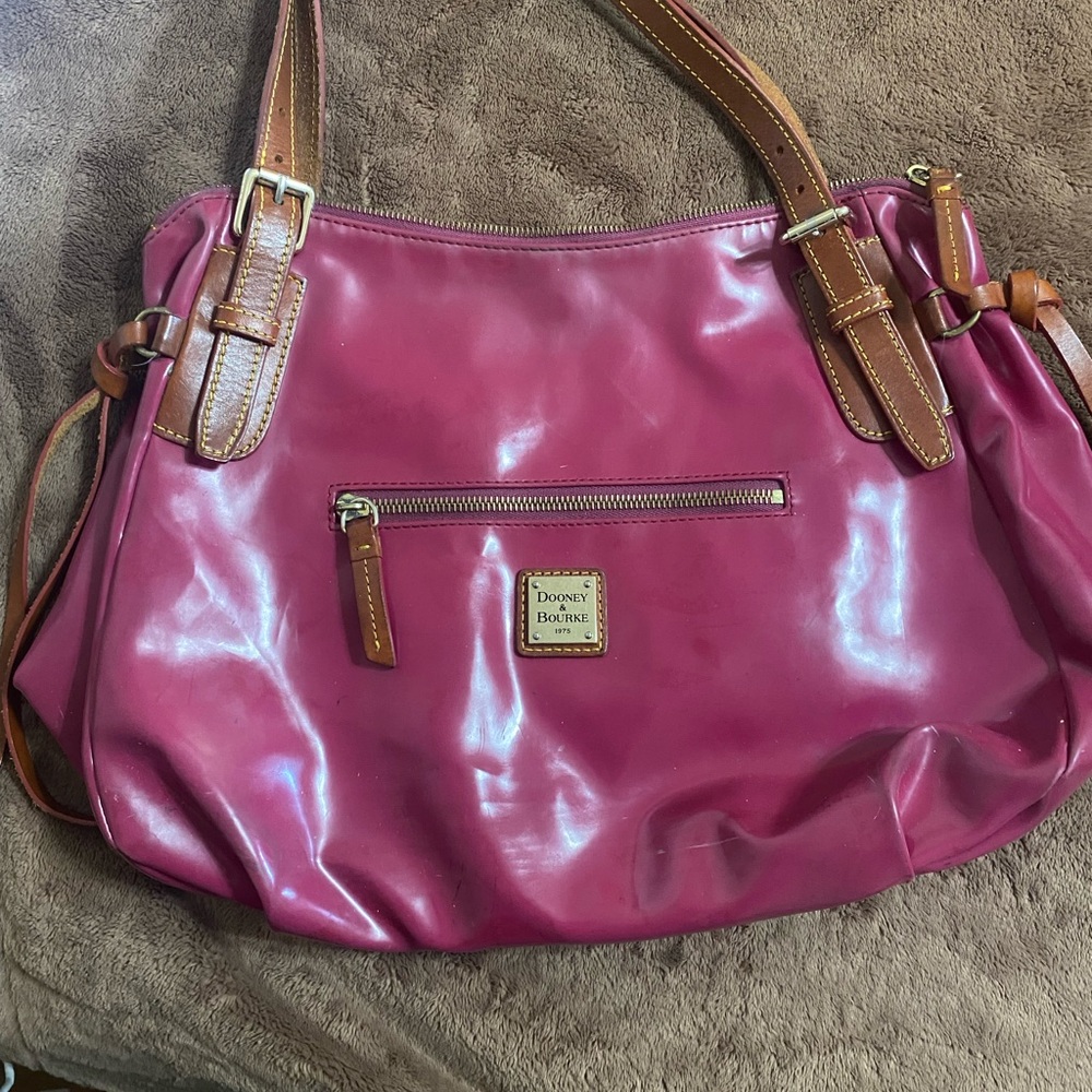 Dooney & Bourke Pink Leather Shoulder Bag